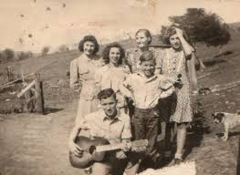 Hazel Dickens with her family.